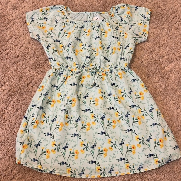 Gap Kids Girls Easy Raglan Floral Flutter Dress XS - Picture 2 of 10